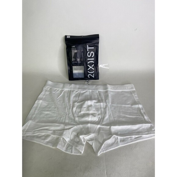 2xist Luxe Dream Low Rise Trunk Boxer Briefs White Mens Size L - Picture 1 of 5